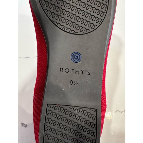 Rothy's The Flat Rounded Toe Cherry Red Ballet Flats Women’s Sz 9.5 - Picture 6 of 7